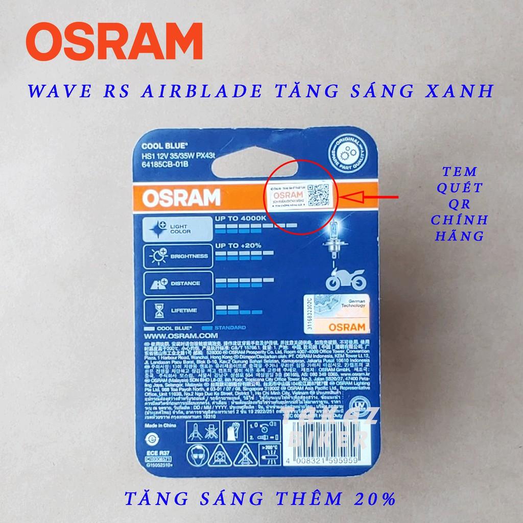 Bóng đèn HAL OSRAM HS1 Air Blade, Wave RS , Exciter , Vison tăng sáng +20% màu sáng xanh dương hiện đại 64185CB 35W 12V