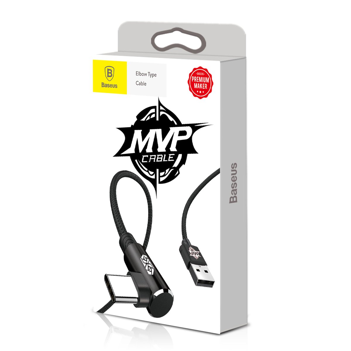 Cáp sạc Baseus MVP Type C và truyền dữ liệu  (Đầu chữ L tạo góc 90 độ thiết kế dành cho Game Thủ)- Hàng chính hãng