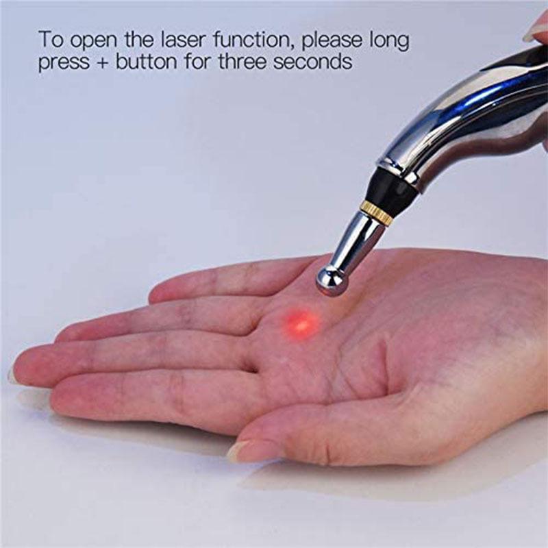 Usb usb có thể sạc lại bút 3 đầu laser massage massage pen massager cho cơ thể trị liệu chân cổ