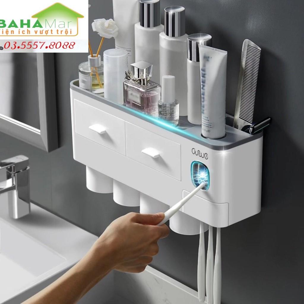 GIÁ ĐỂ TREO BÀN CHẢI 4 CỐC TREO NGƯỢC "BAHAMAR" tiện lợi cho việc sắp xếp đồ gọn gàng, sang trọng