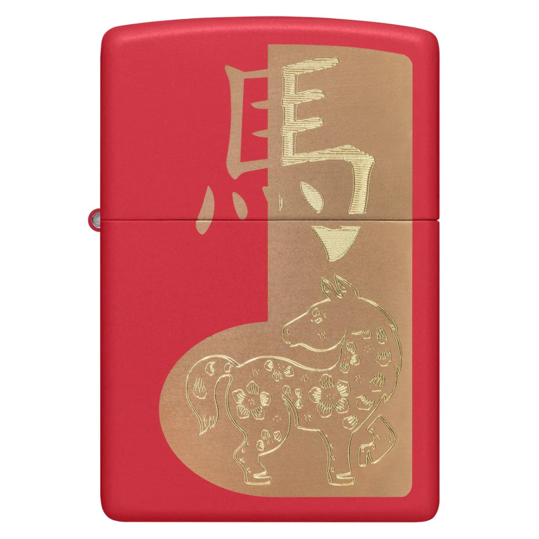 Bật lửa Zippo 2026 Year of the Horse Design - Zippo Chính Hãng Mỹ Hình Con Ngựa Năm Bính Ngọ May Mắn (Mã 46931)