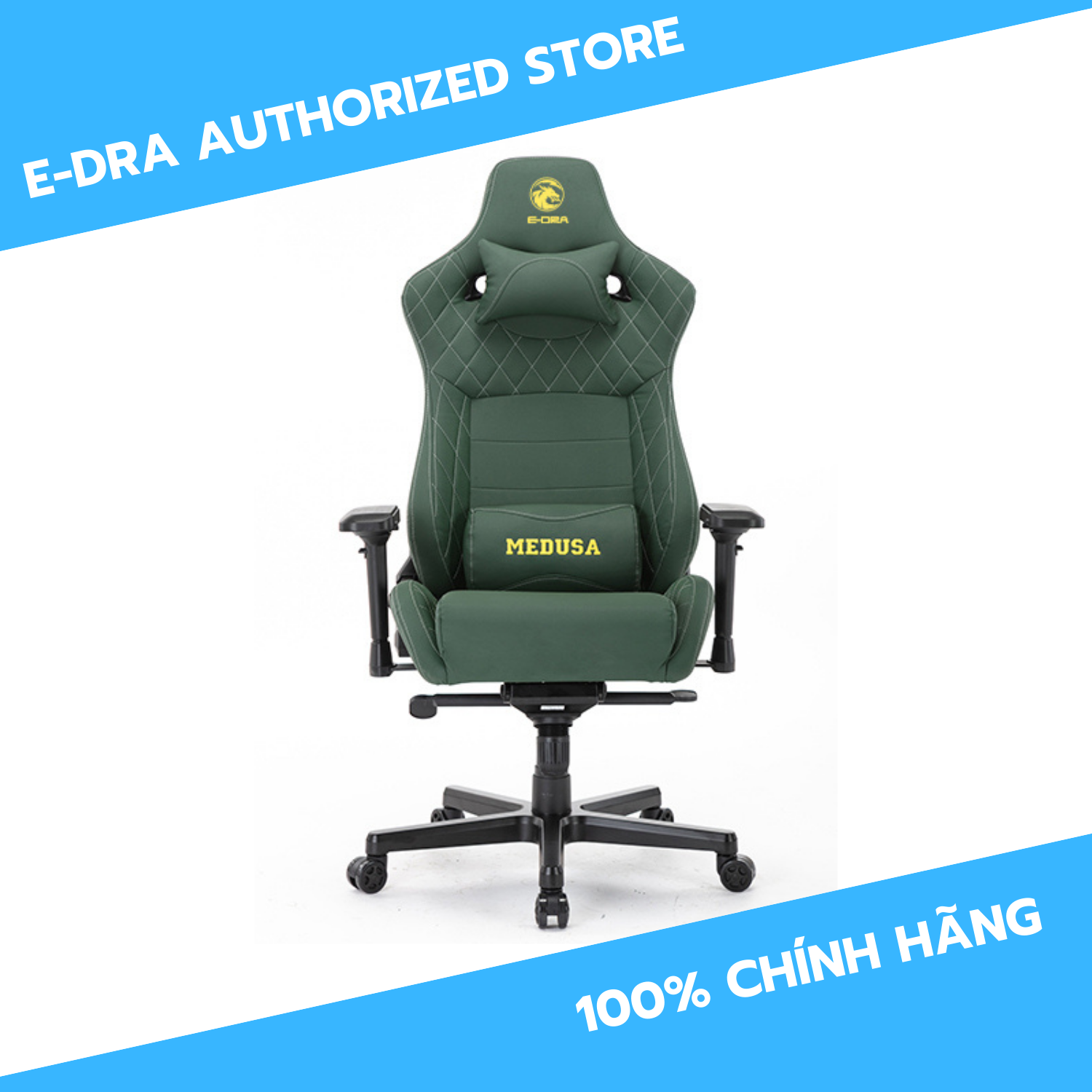 Ghế Chơi Game Cao Cấp E - Dra Medusa Egc209 - Hàng Chính Hãng - Xanh