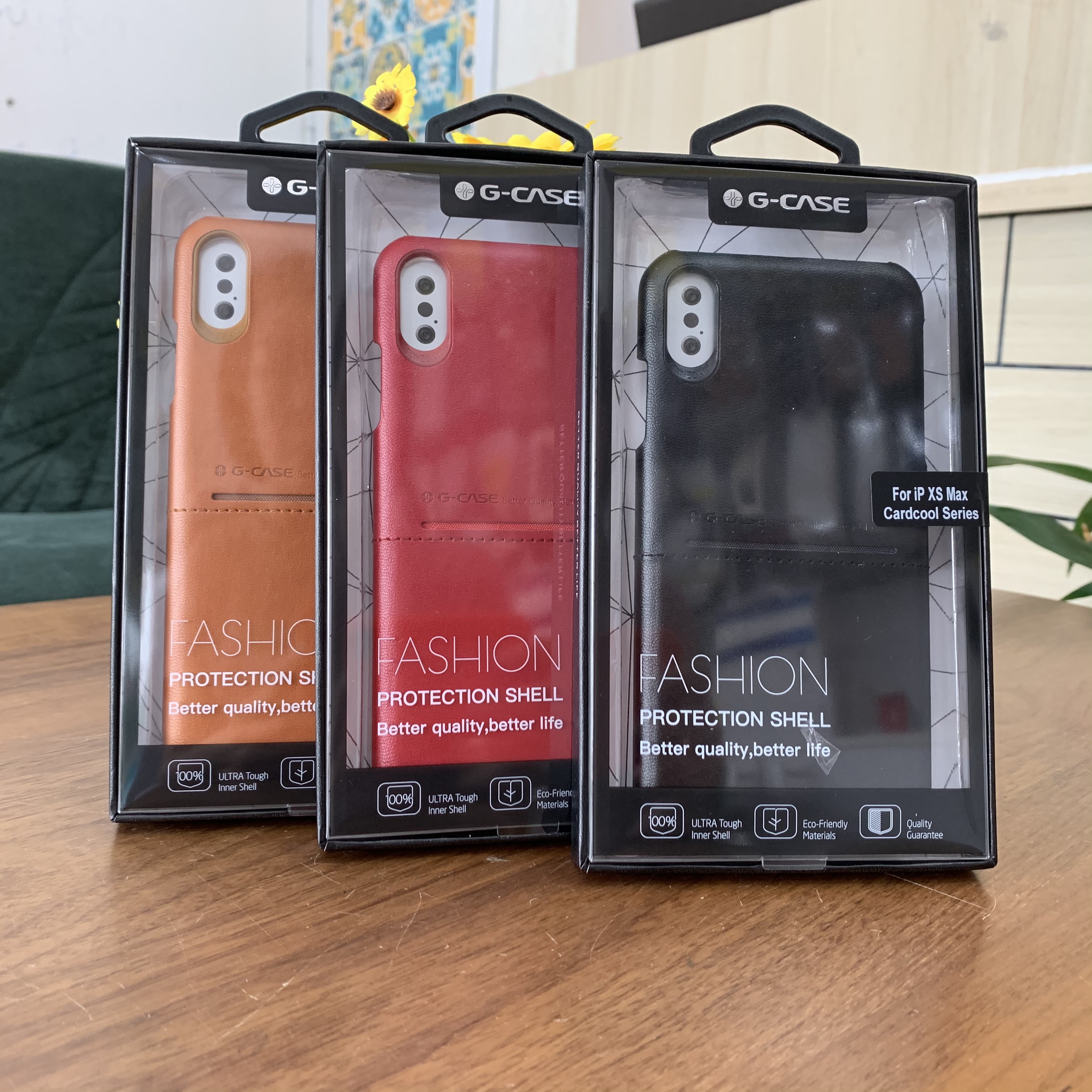 Ốp lưng da iPhone Xs Max G-case chính hãng có nhét card