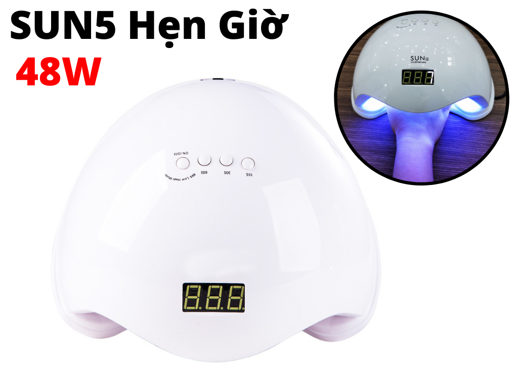 Đèn Uv Sấy Móng ,Máy Hơ Gel Sơn Móng 48W Có Hẹn Giờ