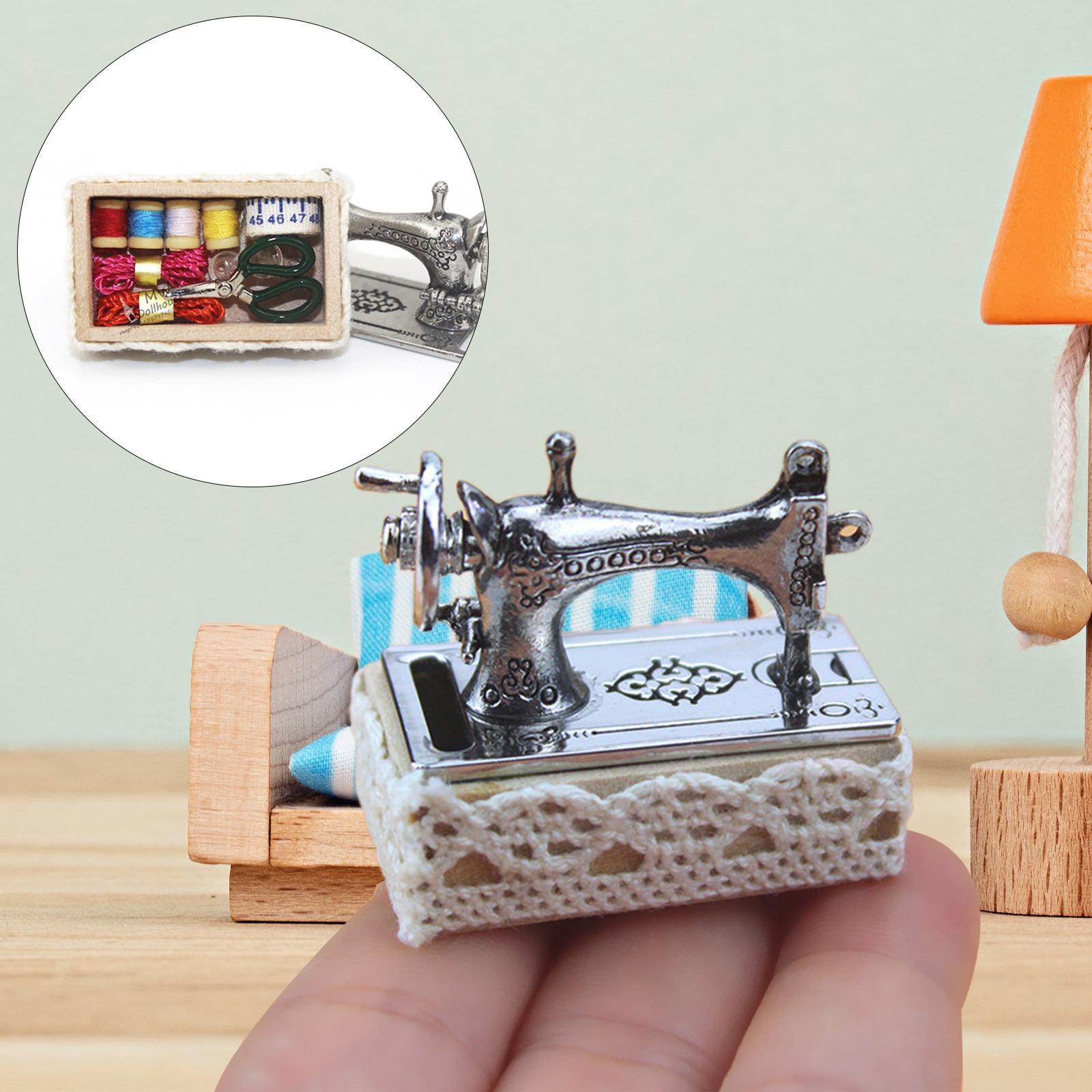 Dollhouse Miniature Sewing Machine Miniature Dollhouse Decoration ...
