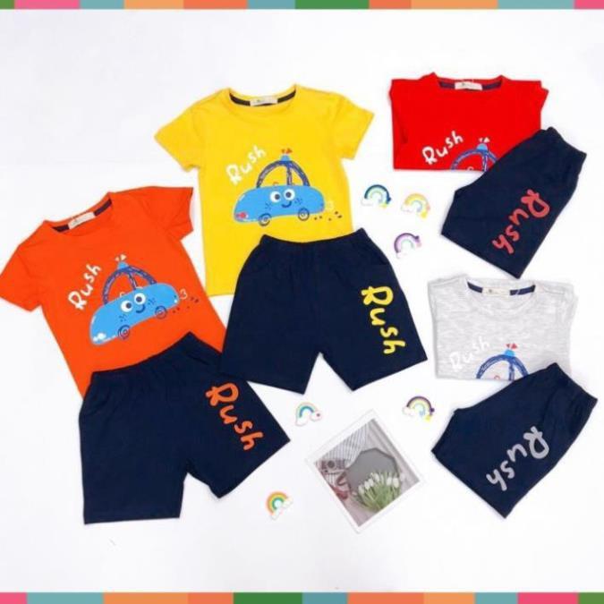 Bộ Thun Bé Trai, Size 1-8, In Hình Ô Tô, Hàng Made In Vn, Chất Cotton Chính Phẩm Cực Đẹp