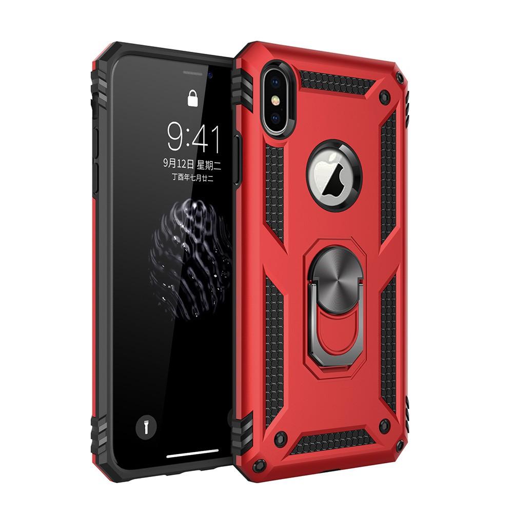 Ốp lưng cho iPhone X XS chống sốc 2 lớp kèm nhẫn iring làm giá đỡ