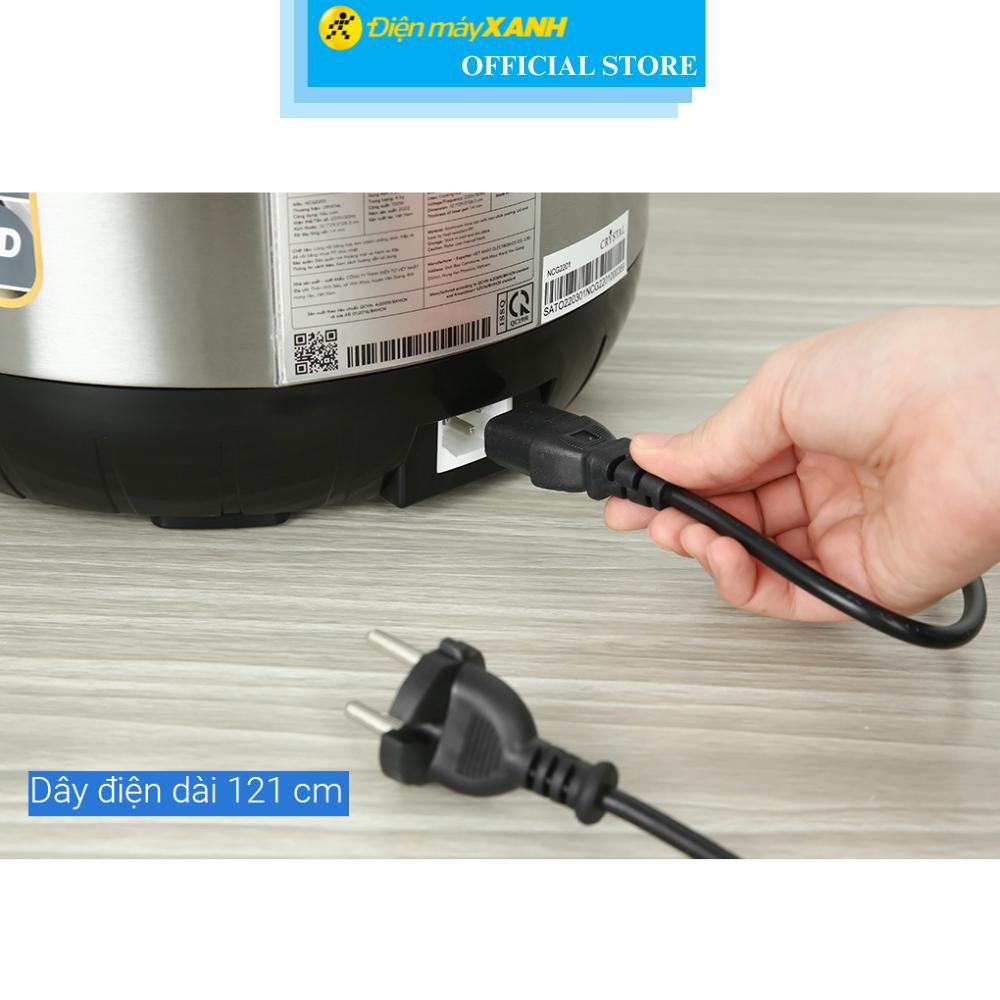 Nồi cơm nắp gài Crystal 2.2 lít NCG2201 - Hàng Chính Hãng