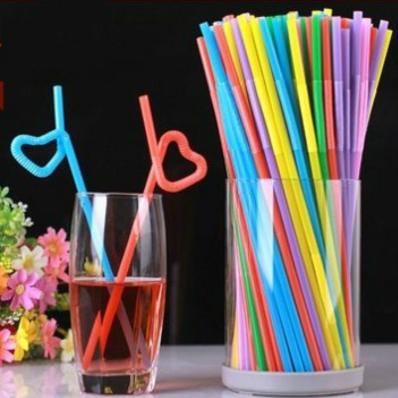 Set 100 chiếc ống hút cao cấp Nhật Bản Flexible Straw φ6mmx21cm nhựa PP cao cấp không mùi,  an toàn cho người sử dụng