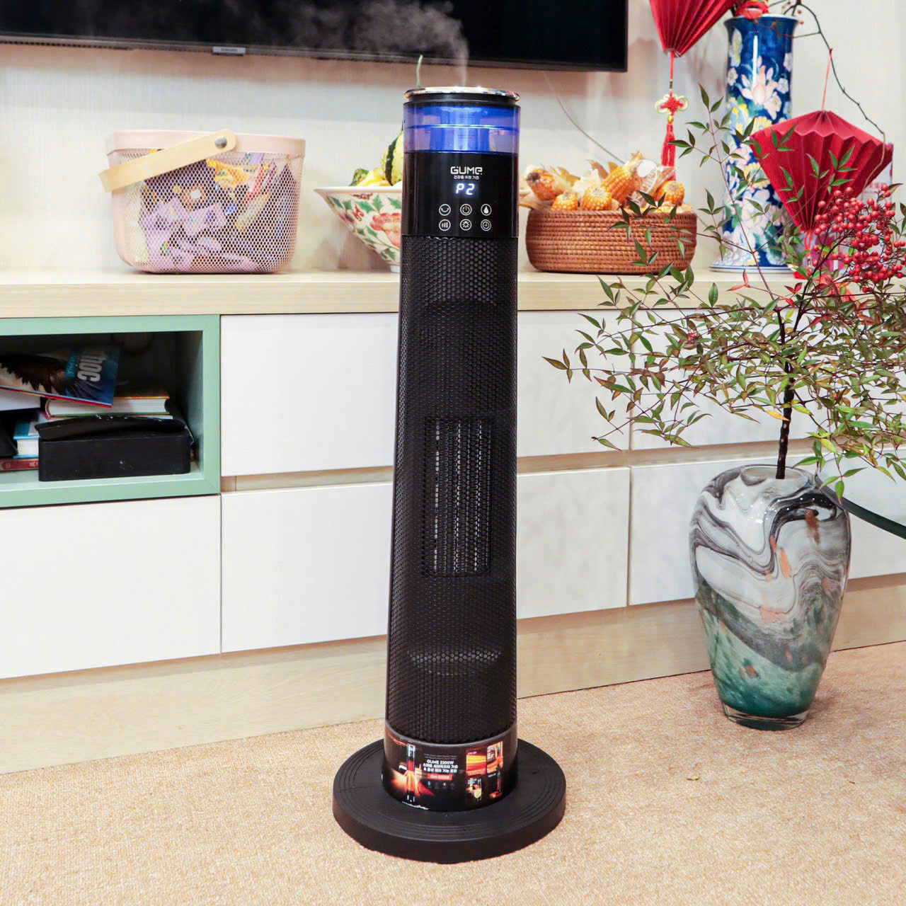 Máy sưởi gốm kèm bù ẩm thông minh ra lệnh bằng giọng nói thương hiệu Hàn Quóc GM-S2558 - Bảo hành 12 tháng - Hàng chính hãng