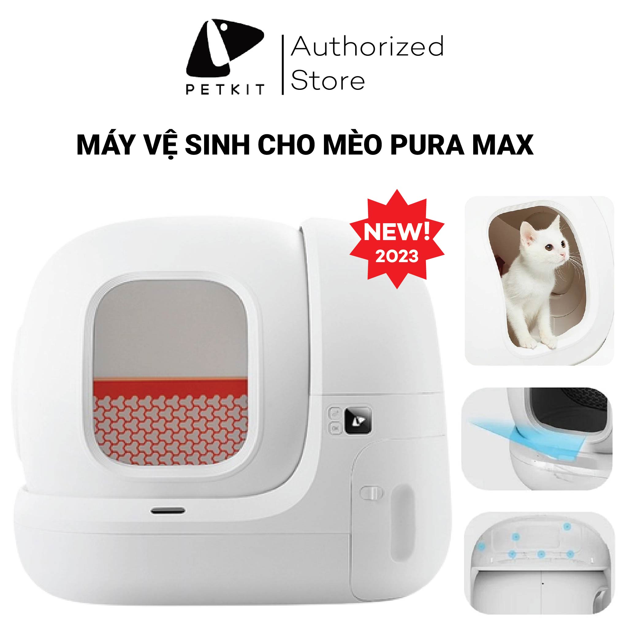 [NEW 2024 - BH 18 THÁNG] Nhà Vệ Sinh Cho Mèo Petkit, Máy Vệ Sinh Tự Động Cho Mèo Pura Max Máy Dọn Phân Mèo