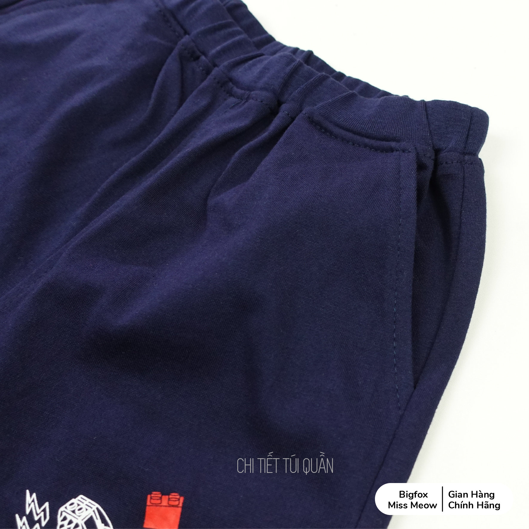 Bộ quần áo cộc tay bé trai Bigfox Miss Meow, chất cotton mặc hè size đại 3,7,9,11 tuổi 30kg 40kg