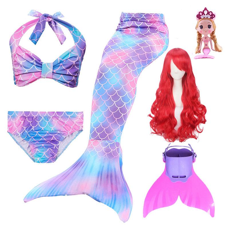 Trẻ Em Nàng Tiên Cá Đồ Bơi Nữ Bikini Đuôi Nàng Tiên Cá Với Vây Bơi Của Bé Mặc Chia Đồ Bơi Nàng Tiên Cá Đuôi Quần Áo Đồ Bơi