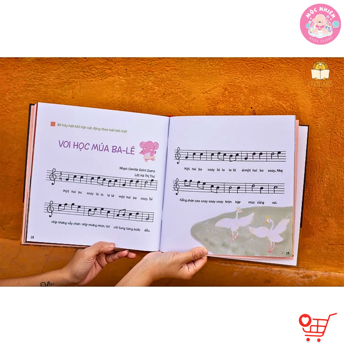 Sách Thơ Âm Nhạc - Cuốn Voi Học Múa Ba-lê - Sách bìa cứng tặng sticker và mã đăng nhập App Cảm thụ âm nhạc