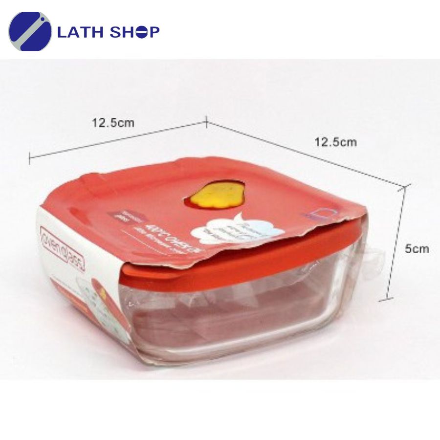 Hộp Thủy Tinh Chịu Nhiệt Lock&Lock Rice Container LLG501R (320ml) - Nắp Đỏ