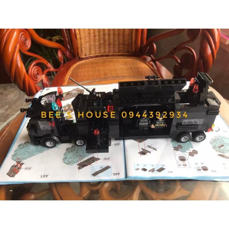 Bộ đồ chơi xếp hình lắp ráp cảnh sát đặc nhiệm swat tàu chiến hạm xe tăng chiến đấu đa dạng