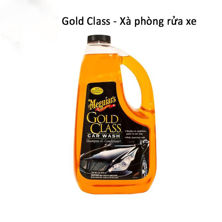 Meguiar's Xà phòng rửa xe có thành phần dưỡng bảo vệ sơn - Gold Class Car Wash Shampoo &amp; Conditioner, G7164, 1.89L/64 oz