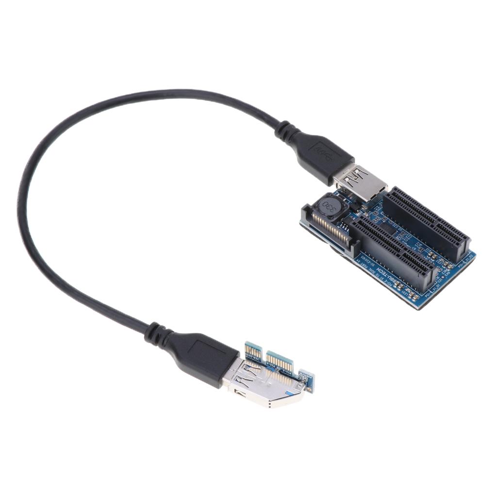 PCI E X1 to X4 USB3.0 GPU Extender Riser Adapter Plug & Play