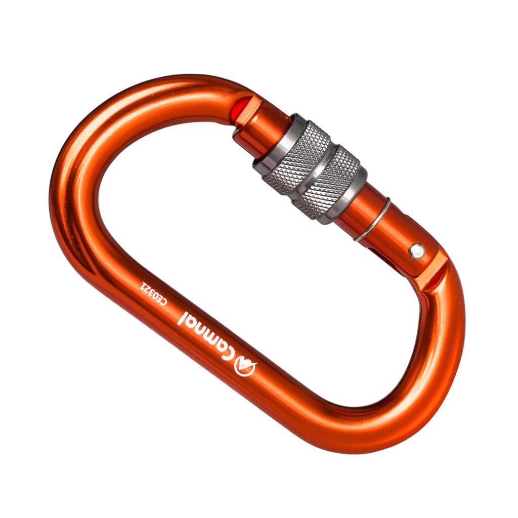 25KN Aluminum Rock Climbing  Safety D Type Carabiner