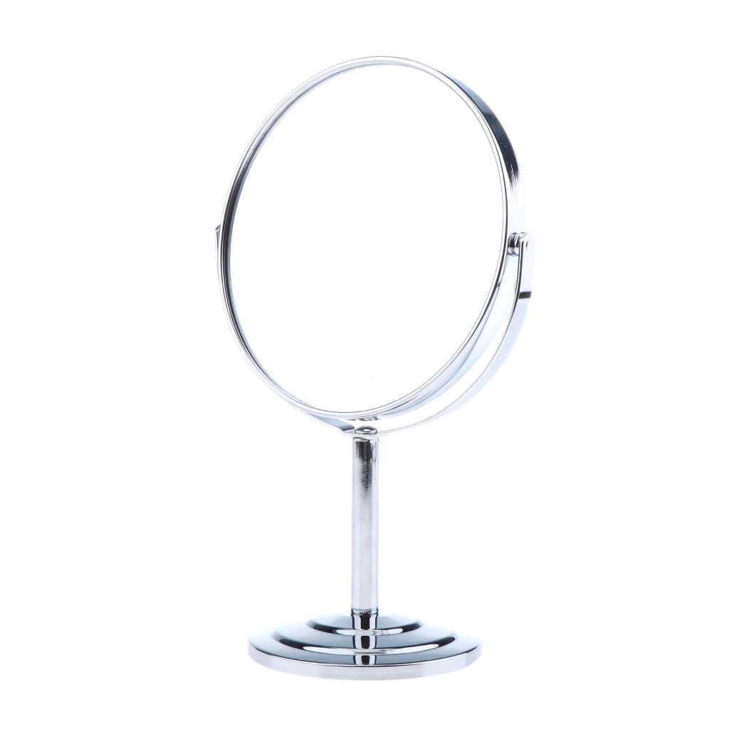 Gương Trang điểm Tròn 6in Vanity Xoay Gương Trang điểm 2 Mặt 2x Phóng To