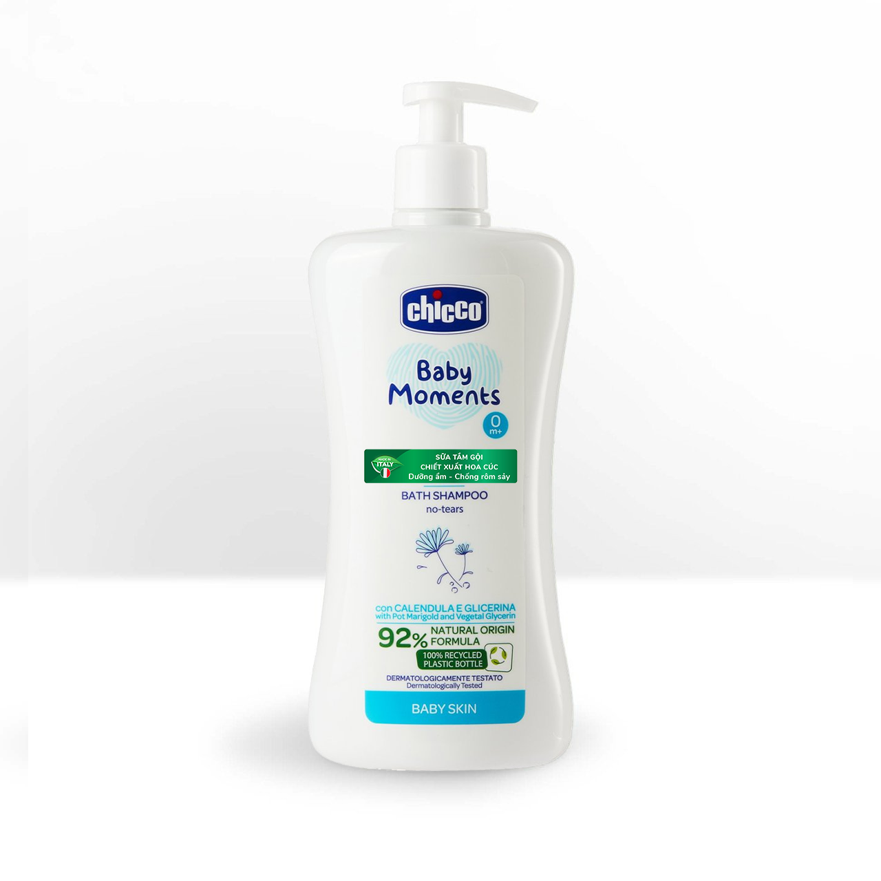 Sữa tắm gội cho bé chiết xuất Hoa cúc 0M+ Chicco 500ml