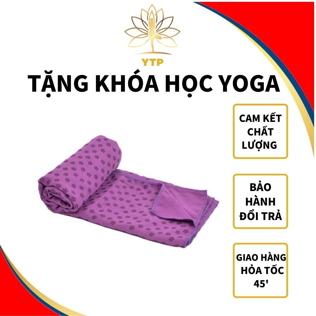 Khăn Trải Thảm Yoga Chống Trượt L1KHANHOAMAI Loại 1 Dày Dặn, Bám Tay Tốt, Thấm Hút Mồ Hôi