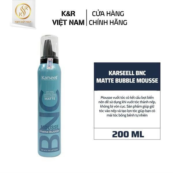 Bọt Mềm Tạo Kiểu Bóp Xoăn Tóc Karseell Hottrend 2024, Gôm Bọt Tạo sóng xoăn hippie, xoăn xù mì, xoăn lơi 200ml