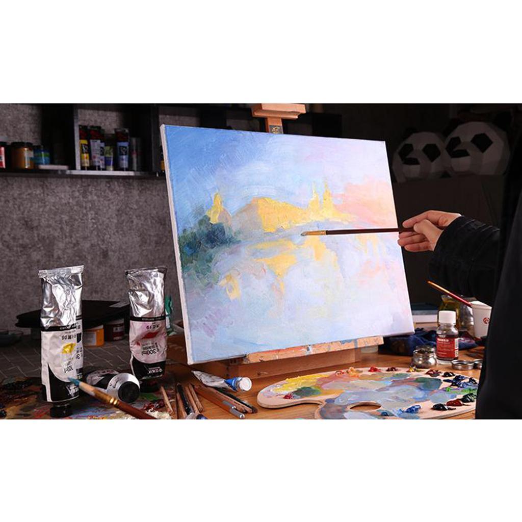 2x Artist Free 16"x 16" Blank White Wooden Frame Canvas Panel Boards