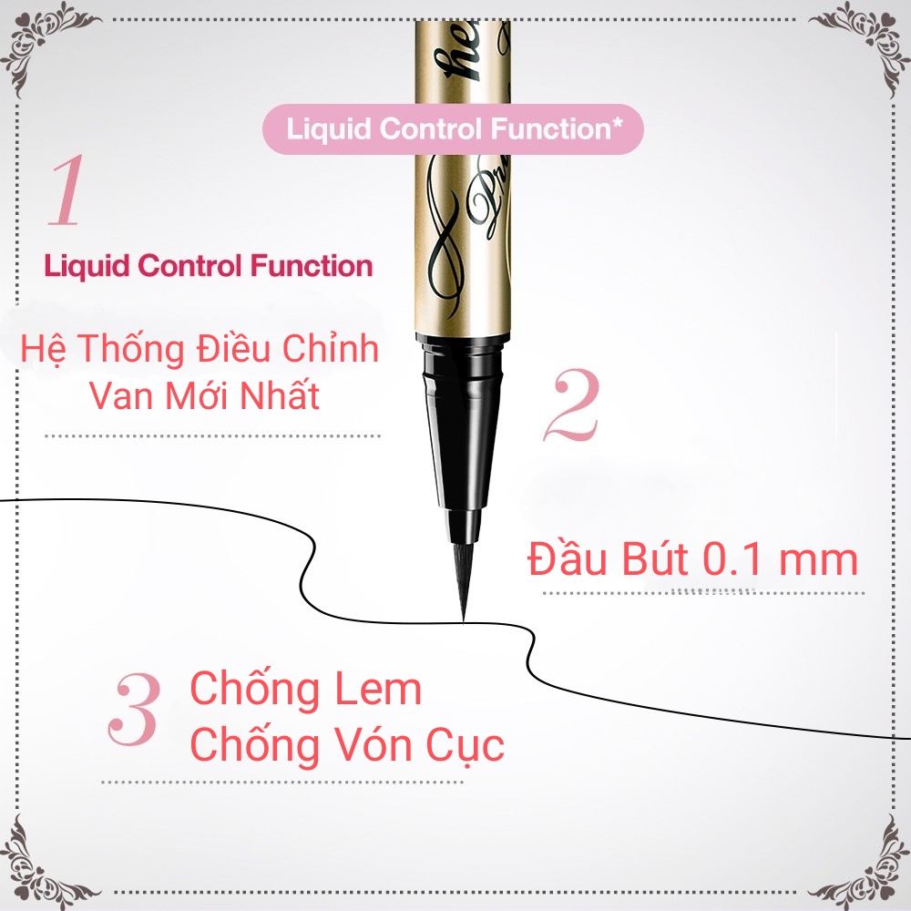 Bút Kẻ Mắt Nước Kissme Eyeline Không Lem, Không Trôi Nét Kẻ Siêu Mãnh Màu Nâu Tự Nhiên (0.4mL)