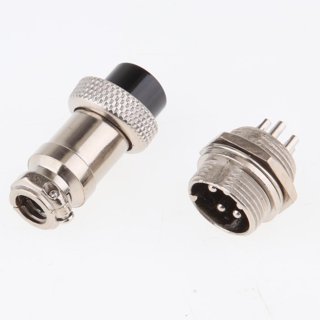 GX16 5Pin Waterproof Male Female Panel Metal Aviation Wire Connector