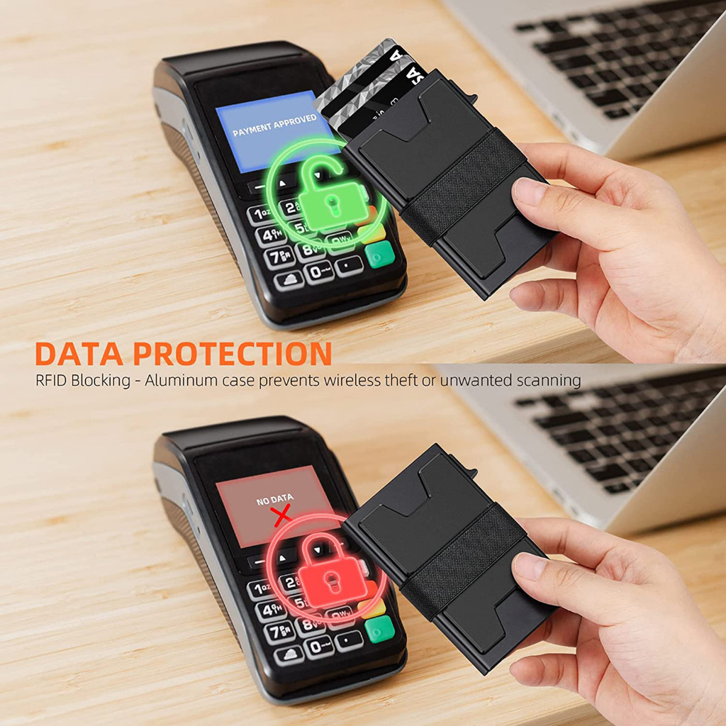 Kẹp Tiền Đựng Thẻ 2in1 Clip Money Wallet RFID - Thiết kế thông minh