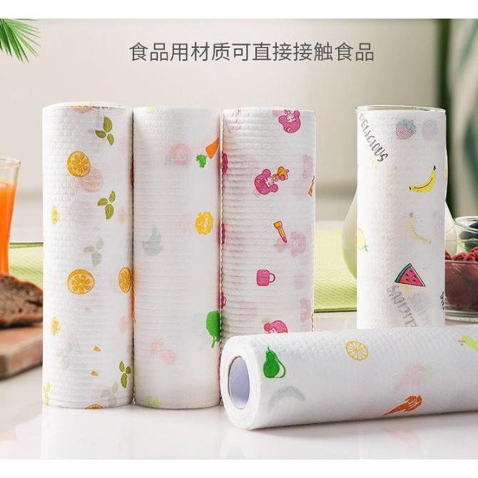 Giấy Lau Đa Năng 20cm - Khăn Lau Bếp, Lau Tay Cuộn Có Thể Giặt Được