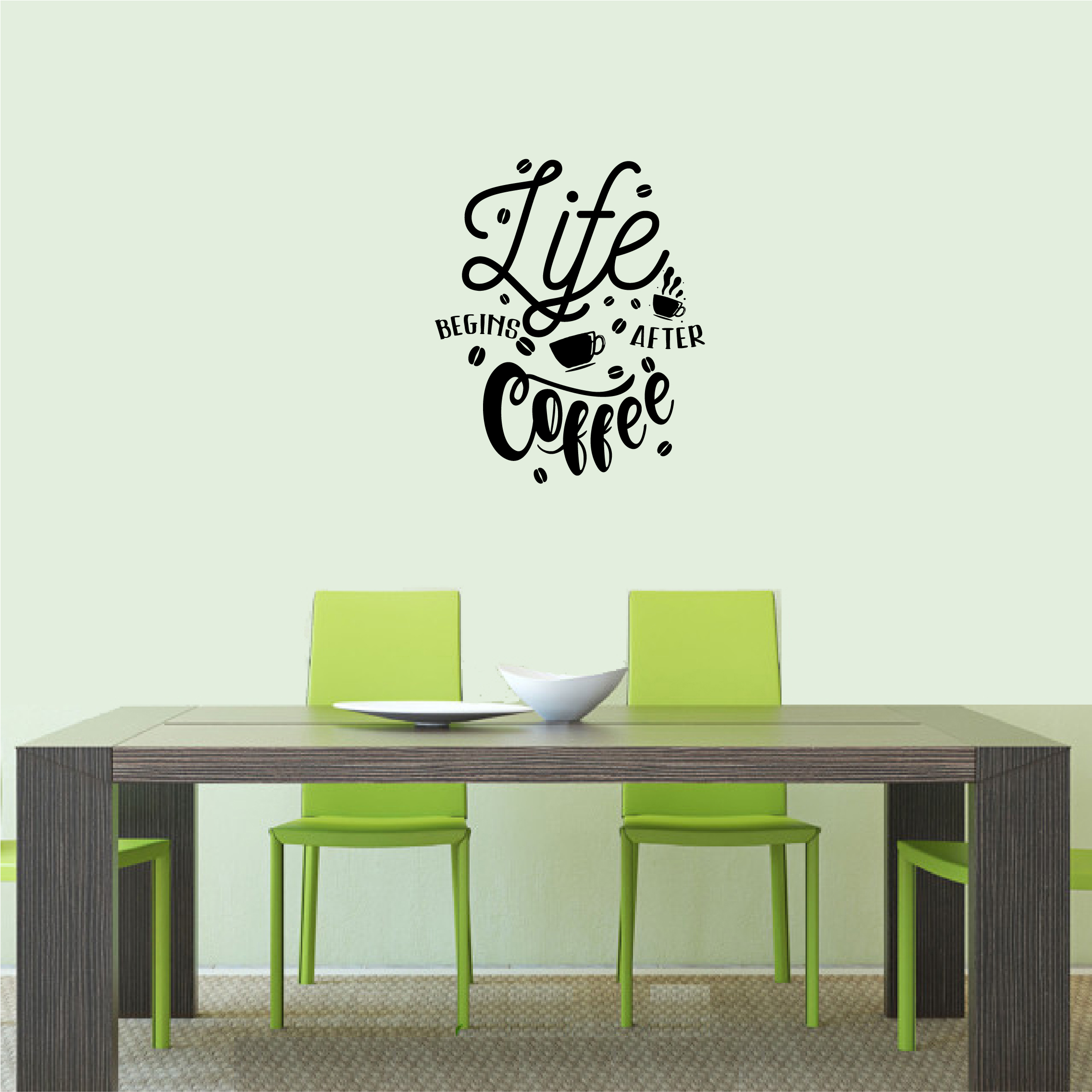 Decal trang trí quán số 1