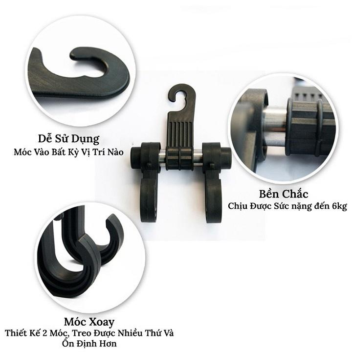 Móc Treo Đồ Sau Ghế Ô Tô Tiện Dụng - Mẫu 2 Móc