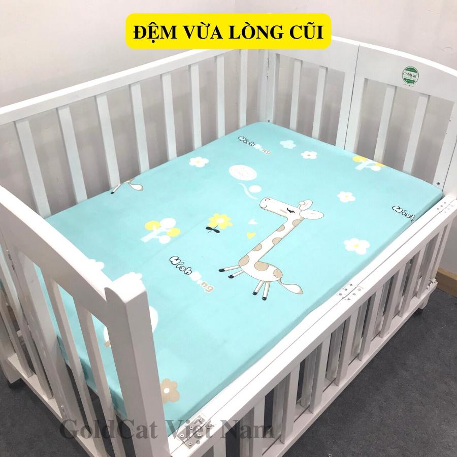 Đêm Bông Ép Dùng Cho Cũi Trẻ Em Goldcat Cắt May Theo Yêu Cầu Size Ngoại Cỡ