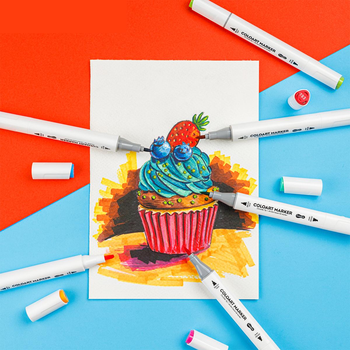 Hộp 36 Bút Lông Màu Mỹ Thuật Colokit Art Marker AM-C005