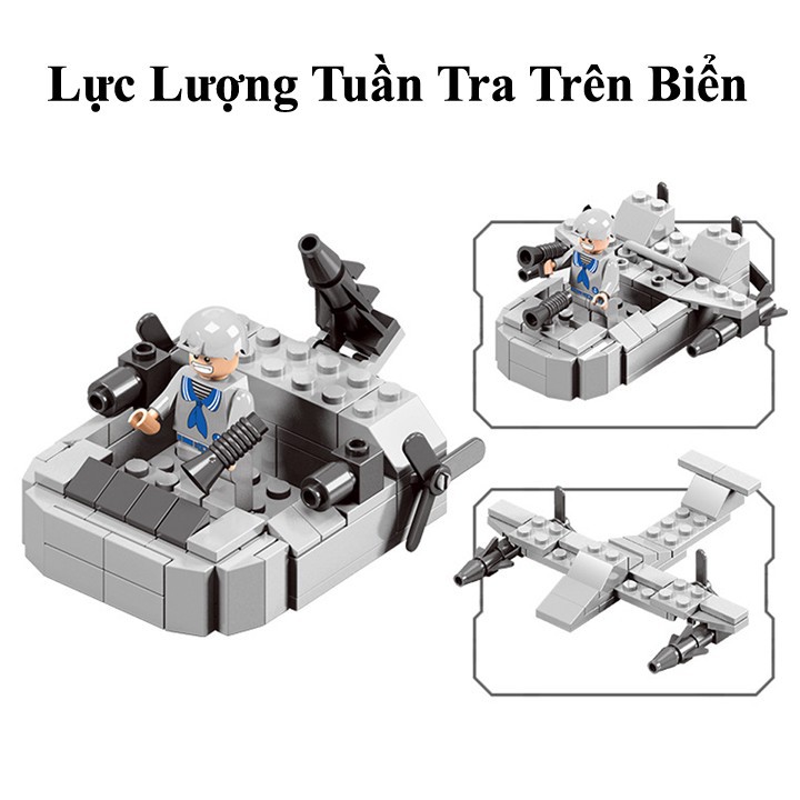 Đồ Chơi Lắp Ghép Mô Hình Thủy Quân Lục Chiến Tàu Chiến Hạm 700 Mảnh Ghép Phát Triển Trí Tuệ Cho Trẻ 9