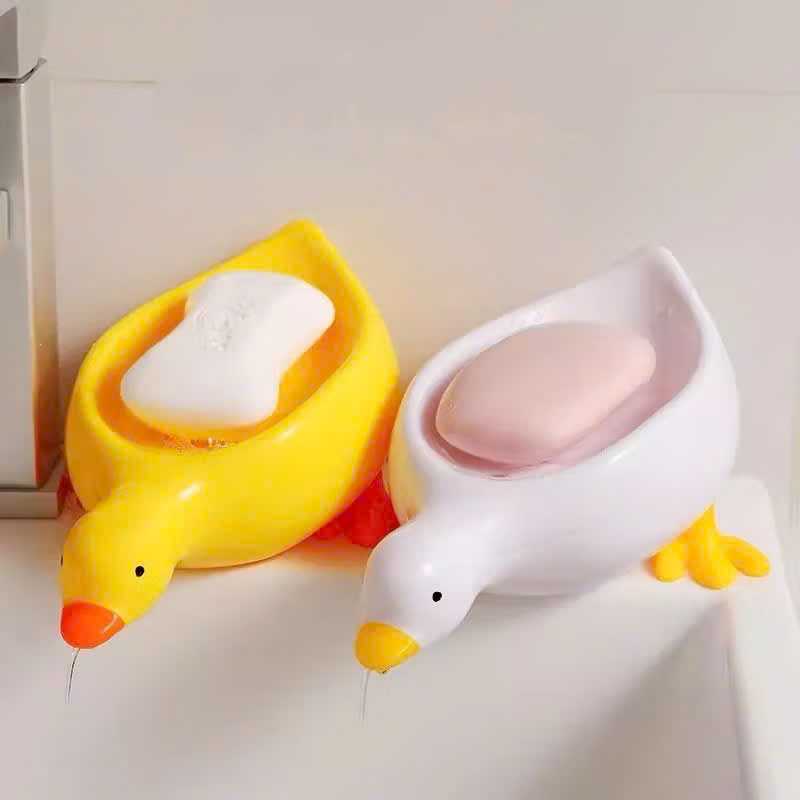 Khay Đựng Xà Bông Hình Vịt Cute, Kệ Đựng Xà Phòng Có Lỗ Thoát Nước Decor Nhà Tắm - HÀNG CHÍNH HÃNG MINIIN