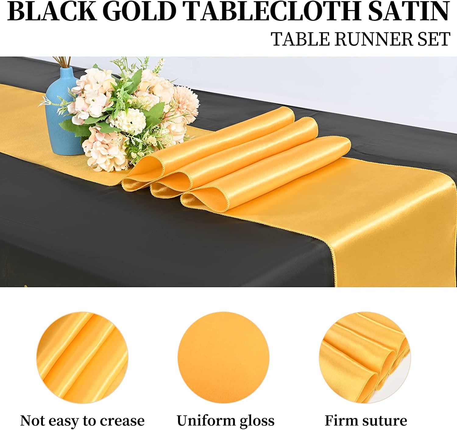 2 chiếc Khăn trải bàn Khăn trải bàn Khăn trải bàn màu đen dùng một lần