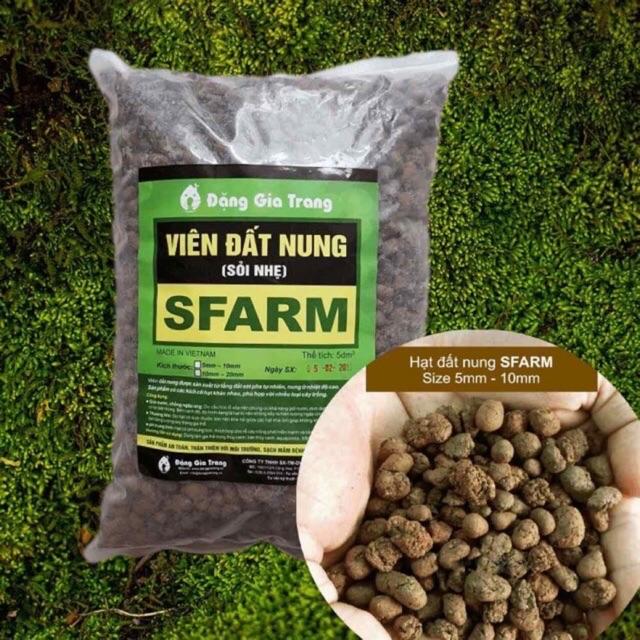 Viên đất nung trồng xương rồng, sen đá, lọc nước... túi 5dm