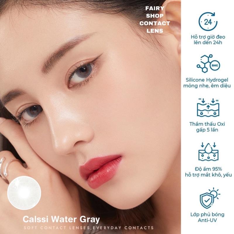 Kính áp tròng Calssi Water Gray 14.0mm - FAIRY SHOP CONTACT LENS độ 0 đến 8 Silicone Hydrogel Lens Cho Mắt Thở