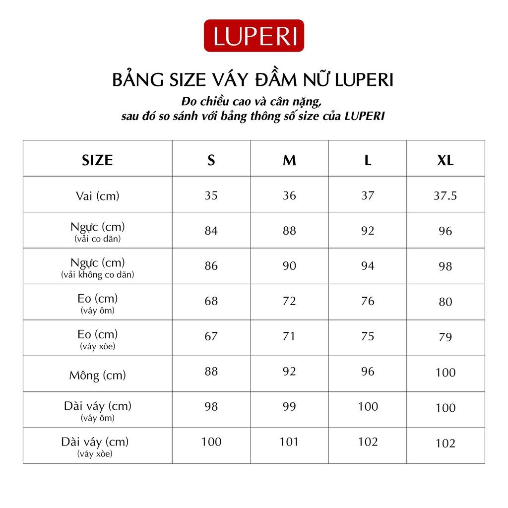 Đầm Thiết Kế Nữ Họa Tiết Hoa LUPERI LFV3182 Dáng Chữ A Xòe Nhẹ Phù Hợp Đi Làm Đi Chơi Đi Dạo Phố