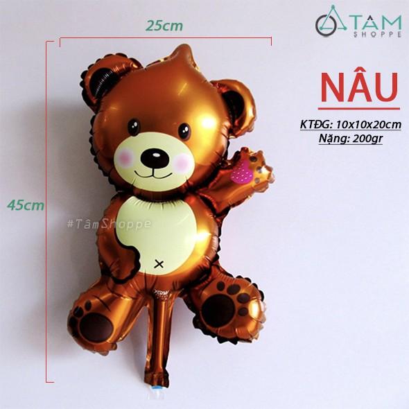 SET 5 Bong bóng trang trí hình Gấu vẫy tay