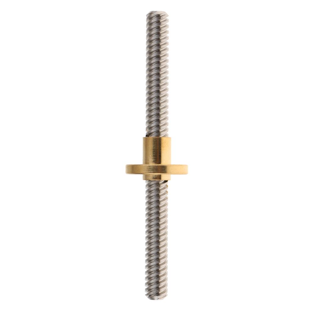 1 Thép Không Gỉ 3D Máy In Accs Vít Dẫn Cần Đồng T8-D8 2-150 Mm