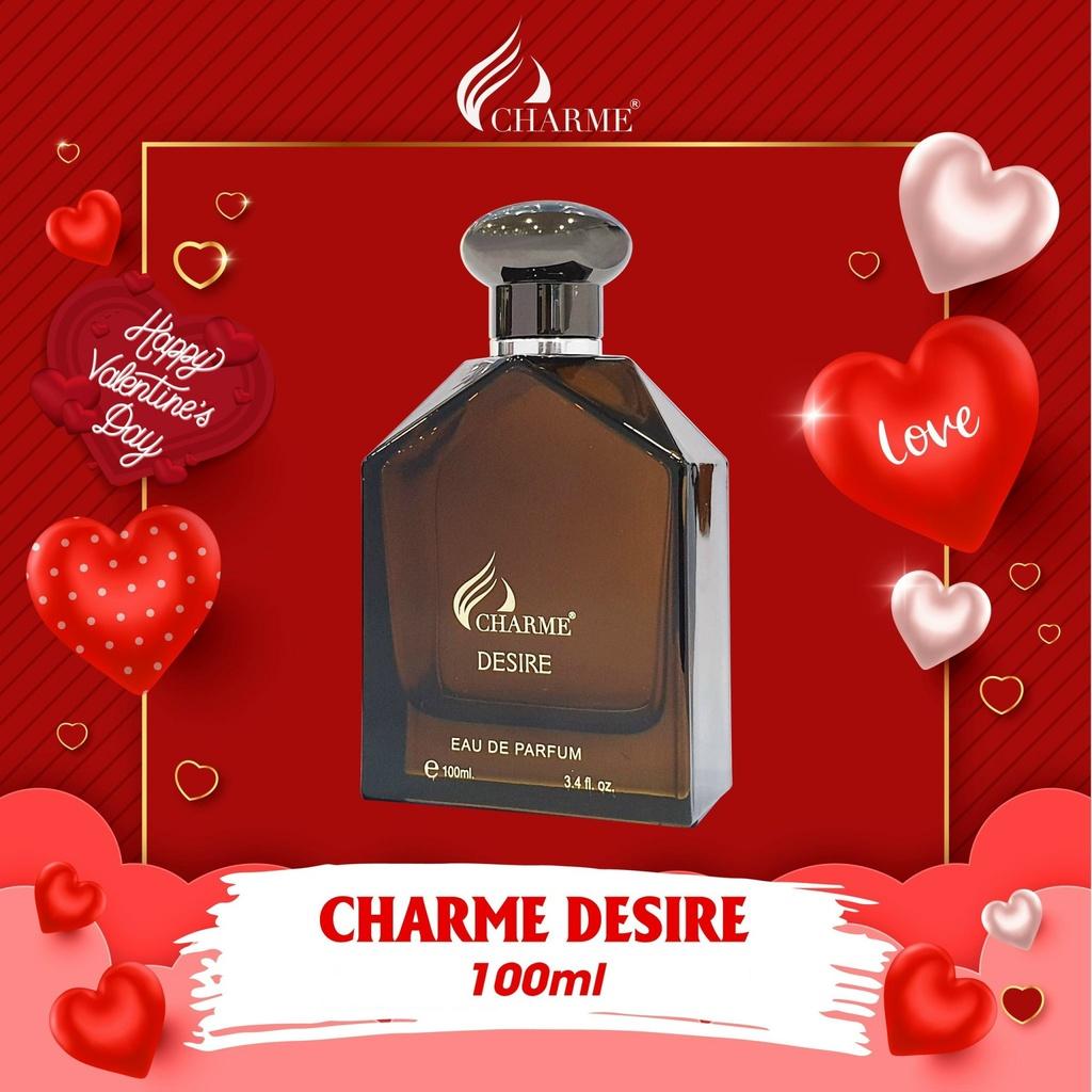 Nước hoa nam thơm lâu, Charme Desire, mùi hương tươi mát, mạnh mẽ, cho chàng năng động,100ml