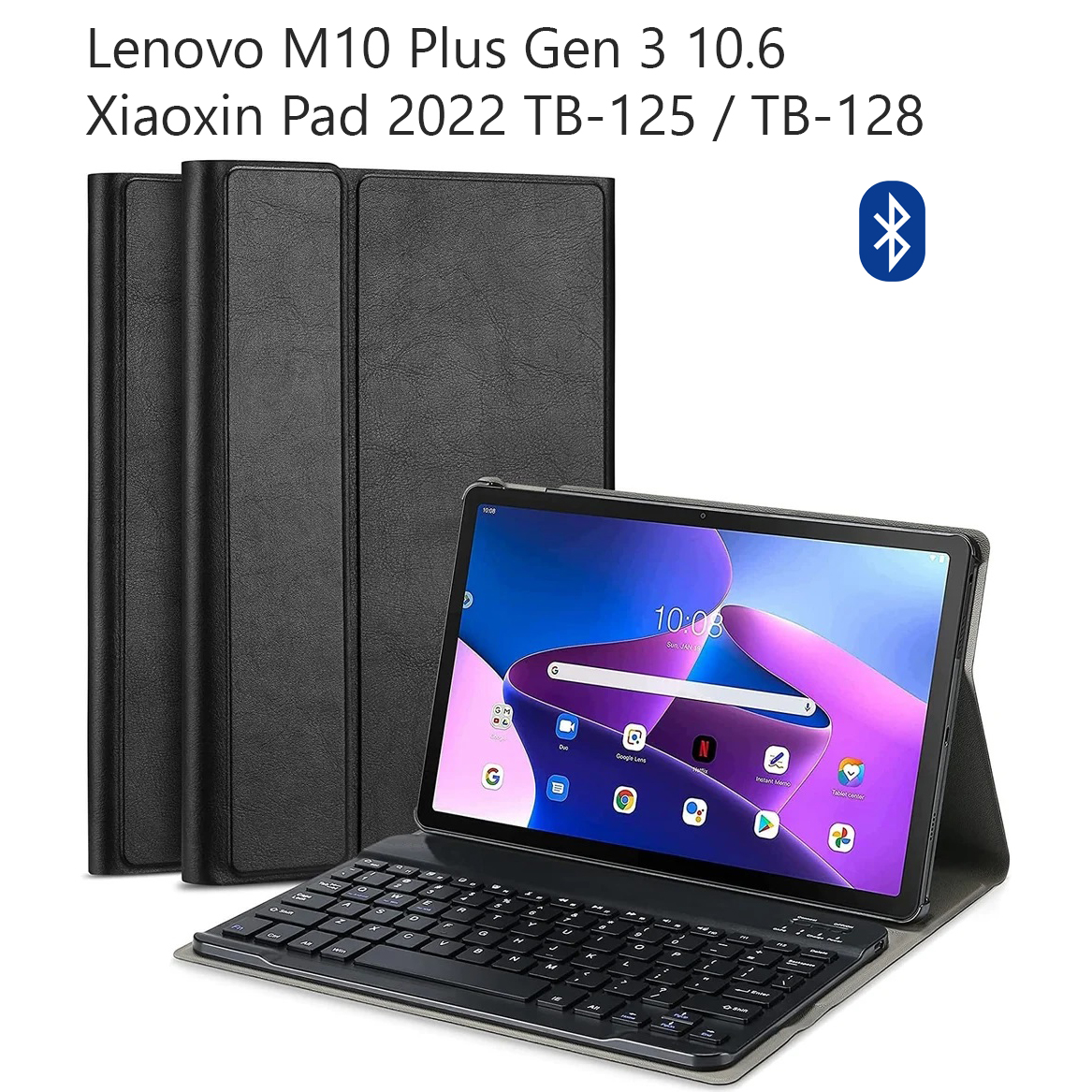 Bao Da Kèm Bàn Phím Dành Cho Lenovo M10 Plus Gen 3 10.6 Xiaoxin Pad 2022 TB-125 / TB-128 Bluetooth