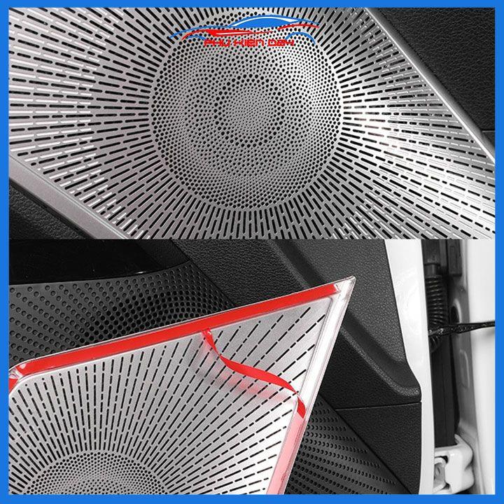 Bộ ốp màng loa Elantra 2023-2024 phay xước chuẩn theo xe vân Titan chống xước trang trí nội thất ô tô