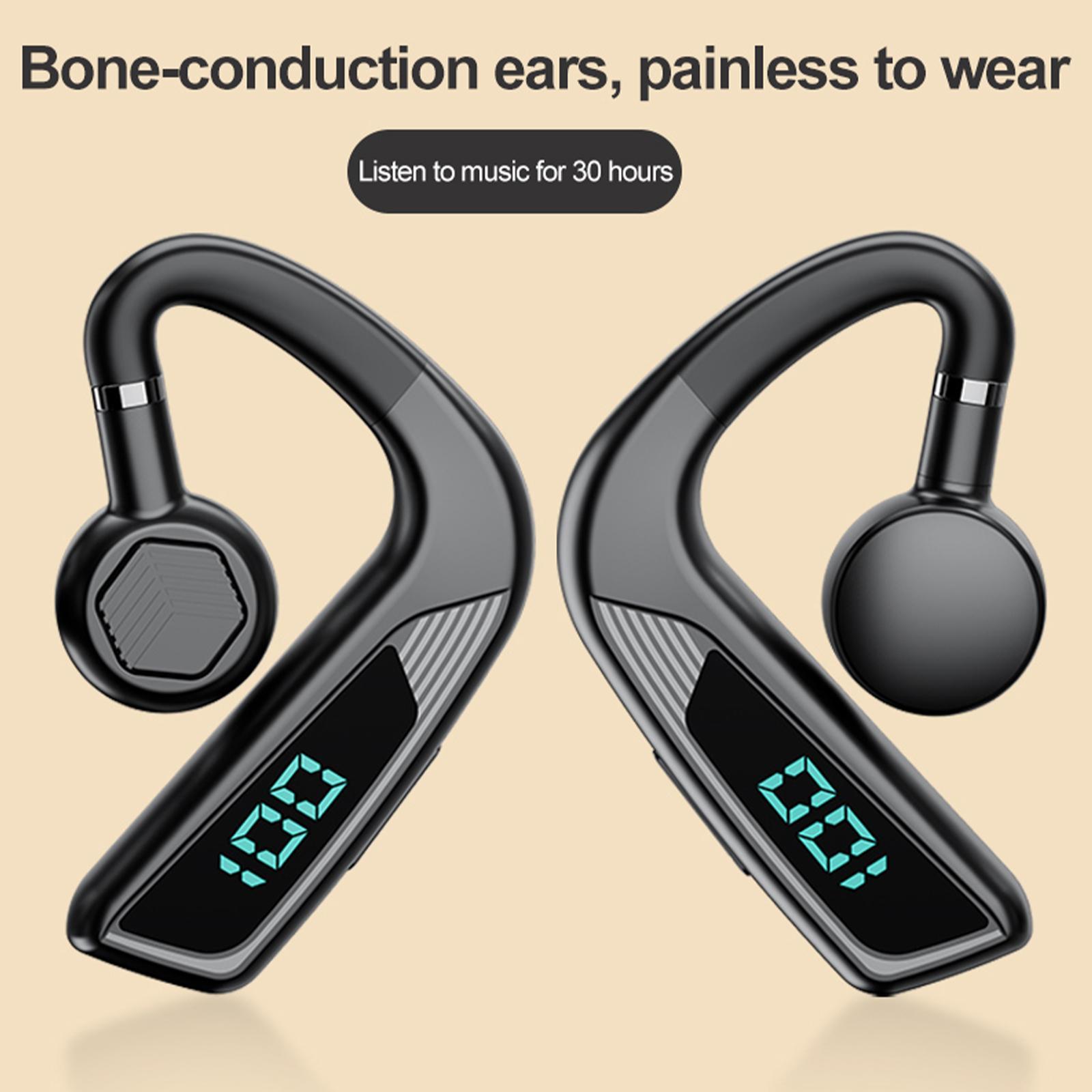 Bone Conduction Headphones Sweat Resistant 30 Hours Music Wireless Earbuds for Workout Driving