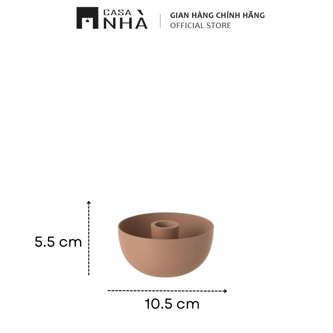 Chân Nến Kim Loại Tròn Màu Hồng Đất - Phong Cách Bắc Âu Hiện Đại, Tối Giản | Casanhà Home Furniture