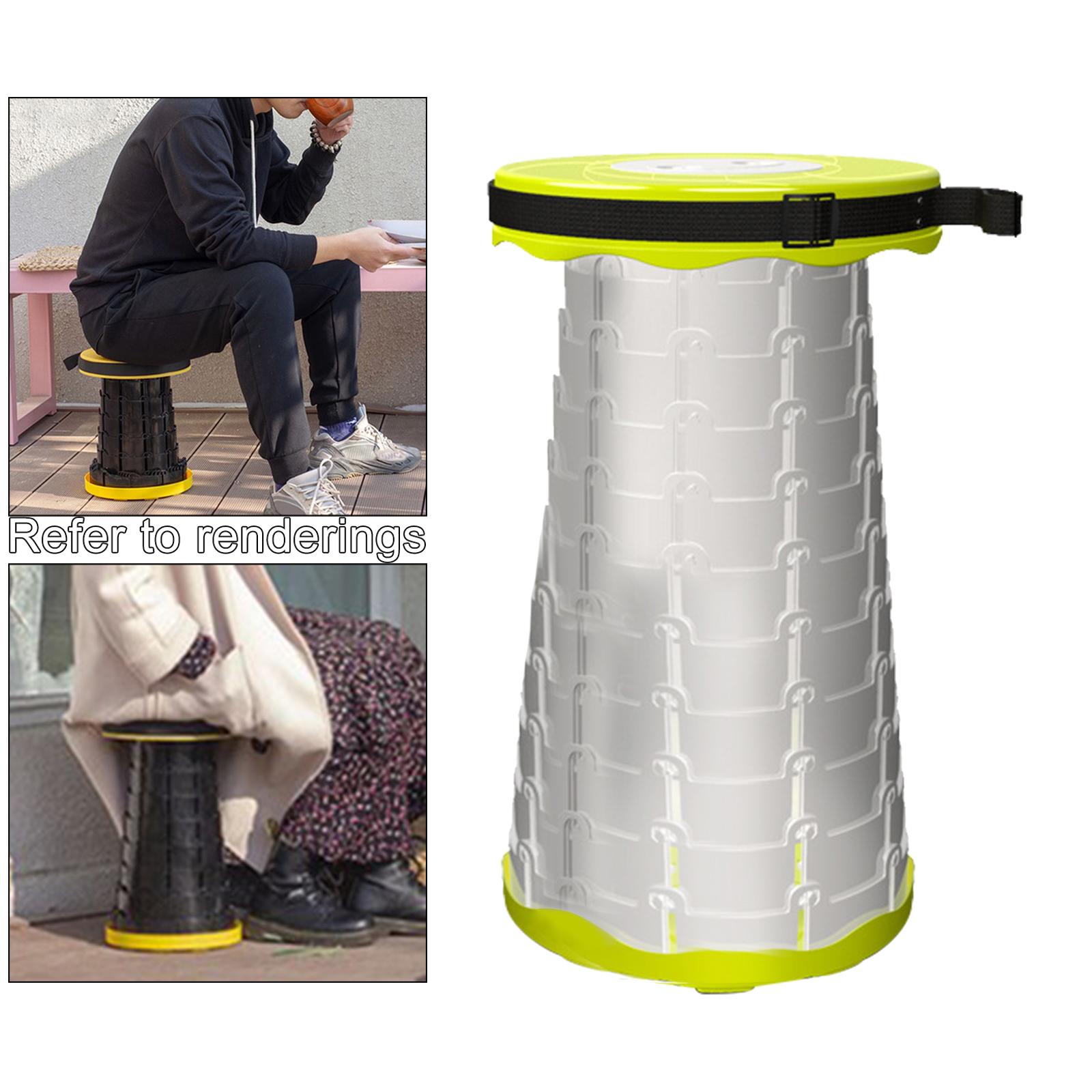 Camp Folding Retractable Seat Collapsible Telescoping Stool